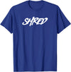 SHRED Gym Rabbit Workout Fitness Bodybuilding T-Shirt in Royal Blue