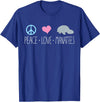Sea Cows Tees Cute Manatee TShirt, Peace Love Manatees Chubby Sea Cow T-Shirt - Royal Blue