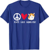 Pet Guinea Pig Owner Apparel Co. Peace Love Guinea Pigs Cute Furry Potato Pet Guinea Pig T-Shirt - Royal Blue