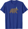 Birthday Animalz Bear Birthday T-Shirt, Kids Animal Birthday Shirt T-Shirt - Royal Blue