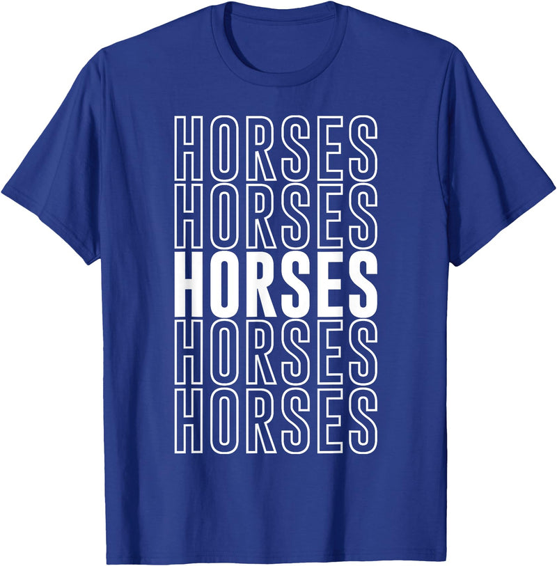 Horses Apparel Horses T-Shirt - Royal Blue