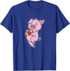 American Football USA animal Touchdown sport ball Pig plays American Football T-Shirt - Royal Blue