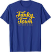 Funky Town Fort Worth Texas Script Design Studio FUNKY TOWN Fort Worth TX Script Design T-Shirt - Royal Blue