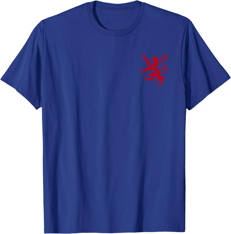 SCOTTISH RED LION Scotland RED Lion Rampant Symbol T-Shirt - Royal Blue