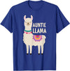 Family Matching Llama Birthday Auntie Llama Aunt Of The Birthday Llama Party Family T-Shirt - Royal Blue