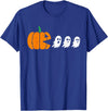 Funny Halloween Tees for Men Women Kids. Funny Gamer Pumpkin Eating Boo Halloween Men Kids Boys T-Shirt - Royal Blue
