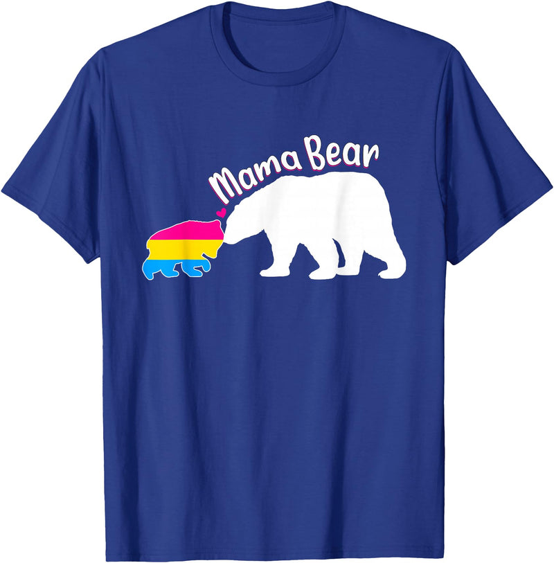 Mama LGBT . Mama Bear LGBT Pansexual Pride T-Shirt - Royal Blue