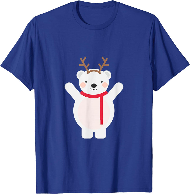 Ugly Sweater Designs Christmas Polar Bear T-Shirt - Royal Blue