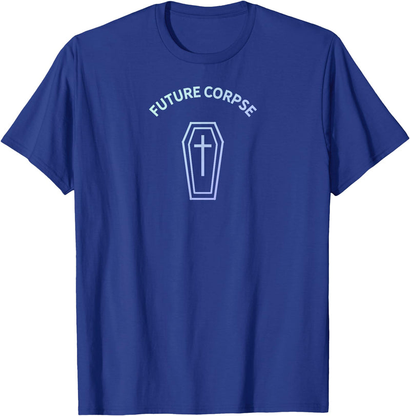 Pastel Goth Apparel Future Corpse Coffin Pastel Goth Grunge Halloween Aesthetic T-Shirt - Royal Blue