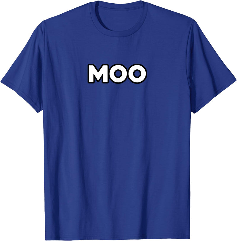 Moo Talking Cow Moo - Funny Cow Goes Moo T-Shirt - Royal Blue