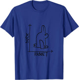 Funny Rabbit or Duck Animal Diptych Rabbit T-Shirt in Royal Blue