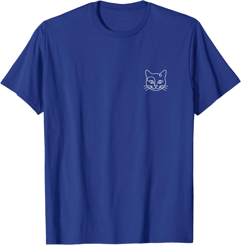 The Cat Head Apparel Co Cat Minimalist T-Shirt - Royal Blue