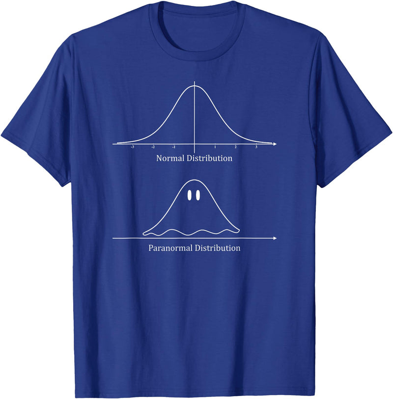Bethcentral Halloween Gifts Normal Distribution, Paranormal Distribution Math T-Shirt - Royal Blue