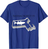 BIGHOOK Bassachusetts Fishing Striped Bass Surf Fishing Funny Shirt - Royal Blue