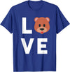 Teddy Bear Apparel Co. I Love Bears Cute Baby Bear Face Lover Kids T-Shirt - Royal Blue