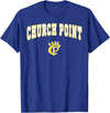 Official High School Fan Gear Church Point High School Battling Bears T-Shirt C2 T-Shirt - Royal Blue