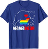 Funny Bear Family Gay LGBT Pride Rainbow Flag TLT Mama Bear Proud Mom Rainbow Flag LGBT Pride Mother's Day T-Shirt - Royal Blue