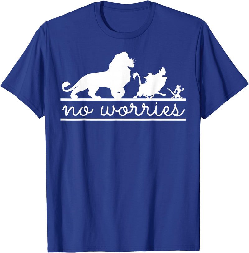 Disney Lion King No Worries Silhouette Trio T-Shirt - Royal Blue
