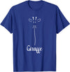 Giraffe Lover Grafik Outfits Stick Man Funny Giraffe Motif Giraffe T-Shirt - Royal Blue