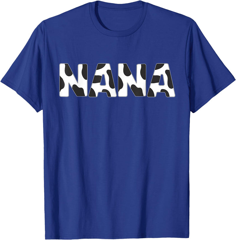 Cow Print Birthday Shirt For Family Men Women Cow Nana Birthday Family Matching 1 St Birthday Girl Boy T-Shirt - Royal Blue