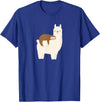Unique Animal Lover Apparel Decor & Gifts Outlet Sloth Riding Llama Funny Graphic for Women for Girls T-Shirt - Royal Blue
