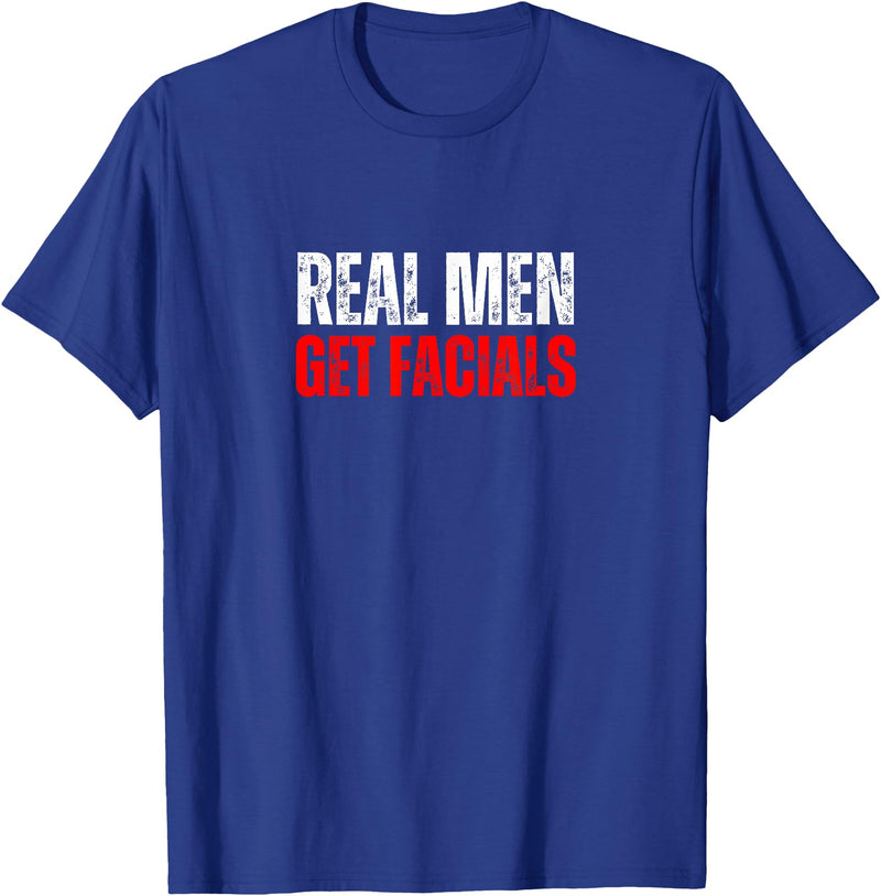 Funny Power Bottom Gay Bear Muscle Jock Daddy Hunk LGBTQ Real Men Get Facials Gay Pride Cruising - T-Shirt - Royal Blue