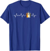 Bear Community Bear Brotherhood Gay Men Gifts Gay Bear Pride Heartbeat Paw Minimal Bear Flag T-Shirt - Royal Blue