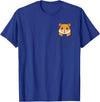 Funny Hamster Peeking in Pocket Animal Lover Men Women Kids T-Shirt - Royal Blue