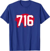Buffalo New York 716 WNY by I&M Design Co. 716 Area Code Buffalo New York BFLO WNY T-Shirt - As Pictured
