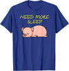 Cute Animal Pyjama Sleep Bed Outfits Funny Sleeping Pig Pajama Design for Bedtime T-Shirt - Royal Blue