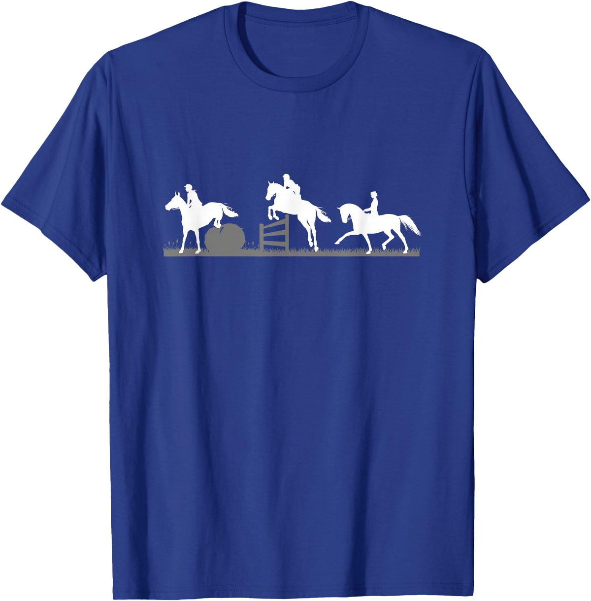 Horse Jumping and Eventing Horses Tee's Event Horses T-Shirt Horse Jumping and Dressage T-Shirt - Royal Blue