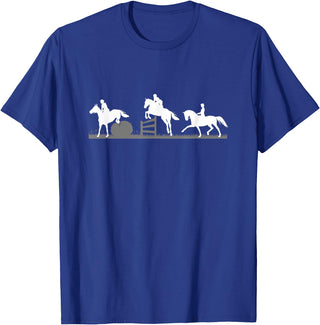 Horse Jumping and Eventing Horses Tee's Event Horses T-Shirt Horse Jumping and Dressage T-Shirt - Royal Blue