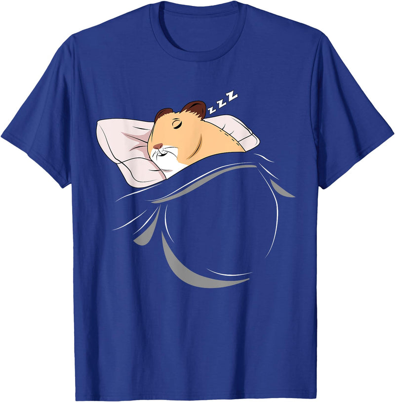 Hamster Sleeping Hammy Pajamas Nap PJs Outfit Gift Hamster T-Shirt - Royal Blue