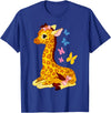 Funny giraffe drawing Gift Ideas Funny Giraffe Drawing Forest Ranger Cool Giraffe Mom T-Shirt - Royal Blue