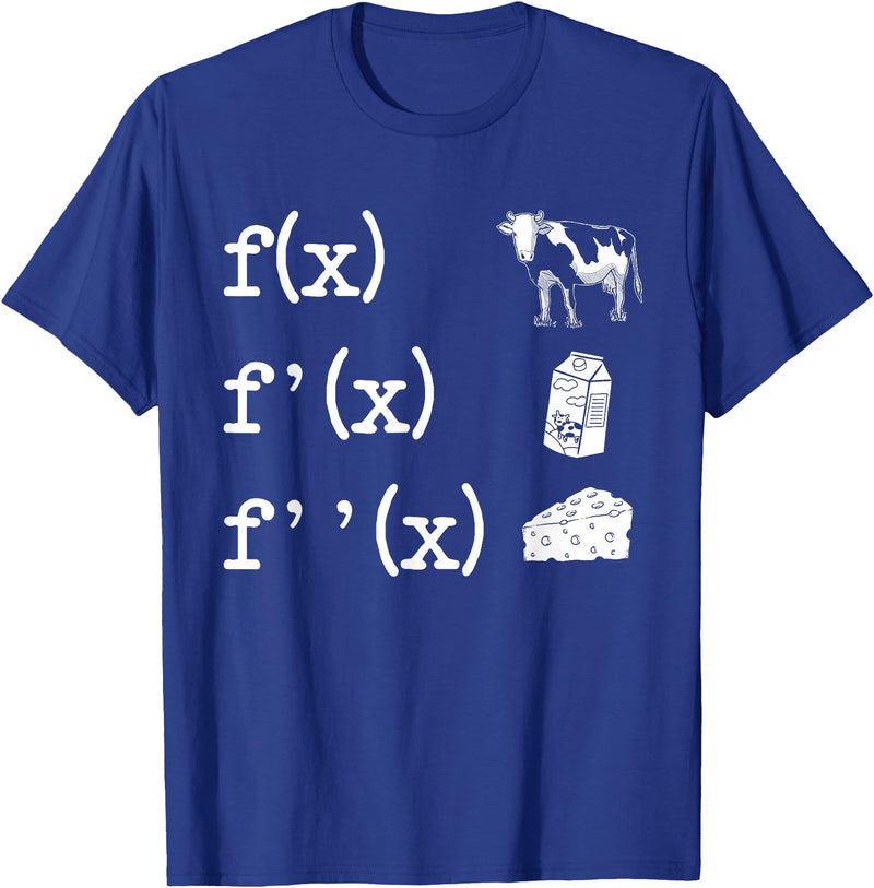 Cute Math Gifts Calculus Nerd Accessories & Stuff Funny Math Teacher Art For Men Women Cow Milk Cheese Formula T-Shirt -