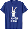 Snuggle Bunny Cute Animal Critter Love T-Shirt in Royal Blue