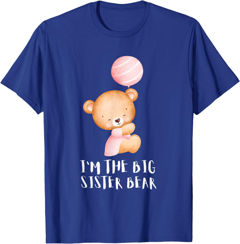 Big Sister Little Sister Outfits Siblings - Im the big sister bear T-Shirt - Royal Blue