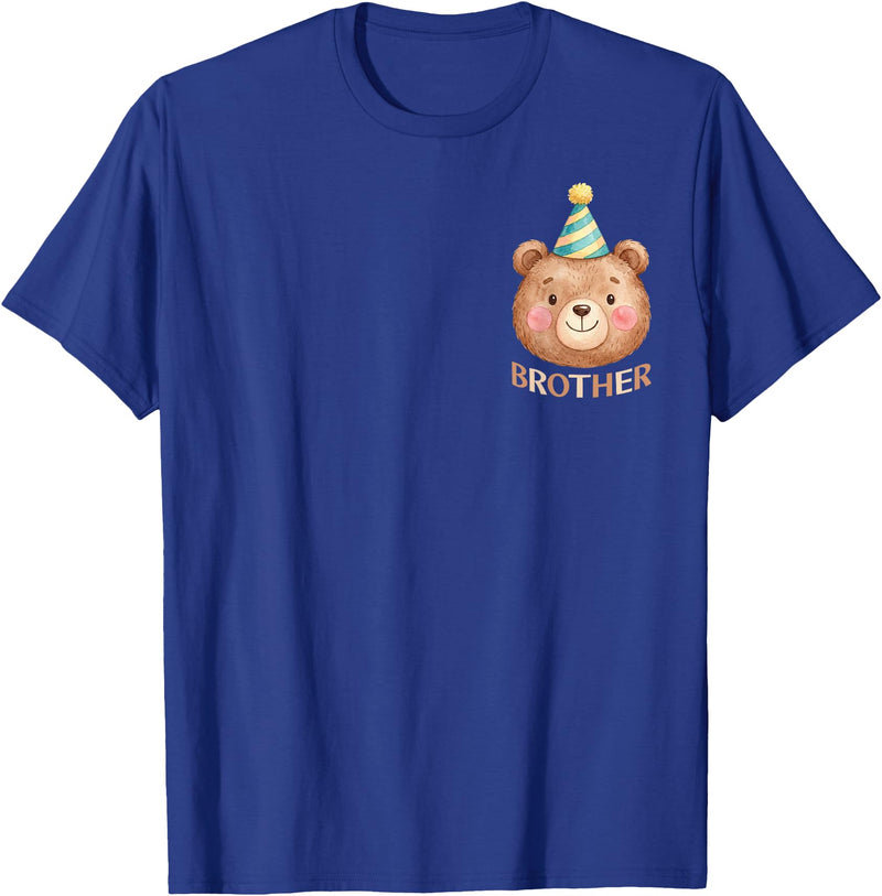 Beary First Birthday Family Matching Party TEE Brother Bear 1st Birthday Boy Girl Family Matching Party T-Shirt - Royal Blue
