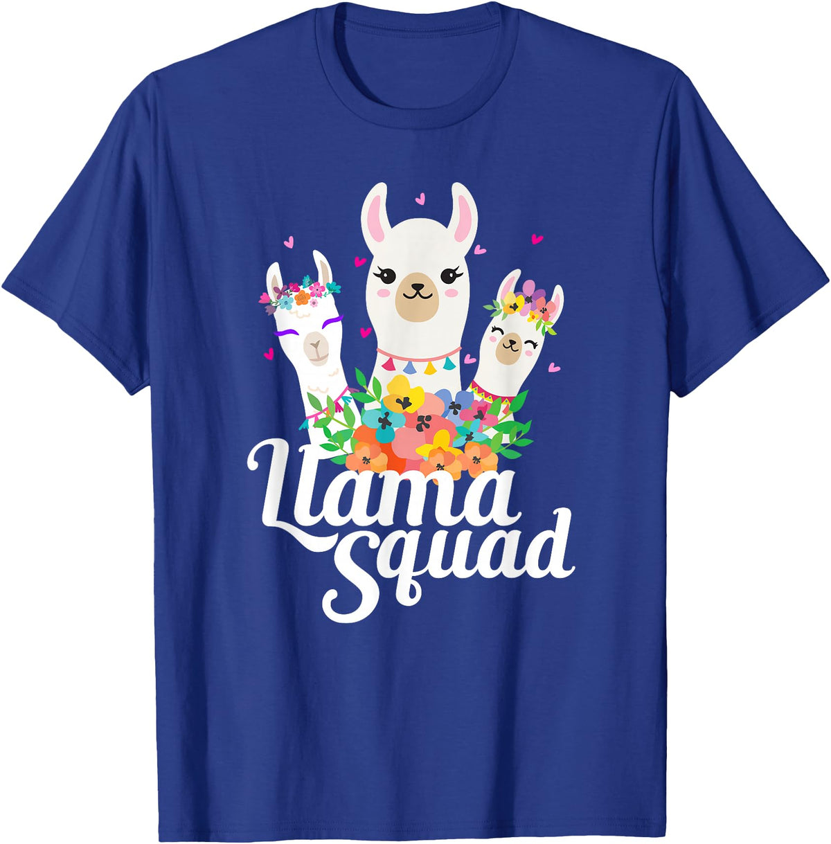 Llamas and Alpaca Gifts Llama Squad Funny Cute Llama Matching T-Shirt - Royal Blue