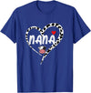 Black White Family Cow Farm Nana Cow Print Cow Heart Pattern Farmer Cows Mother's Day T-Shirt - Royal Blue
