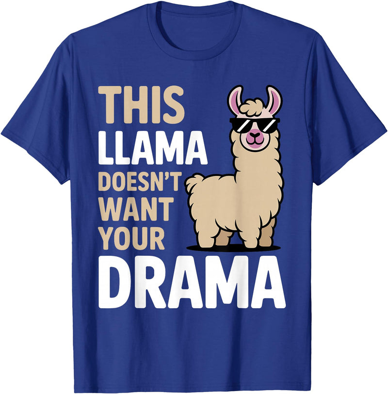 Llama Gift Llama Lover Accessories & Lama Stuff Funny Llama Design for Men Women Kids Llama Lover Llama T-Shirt - Royal Blue
