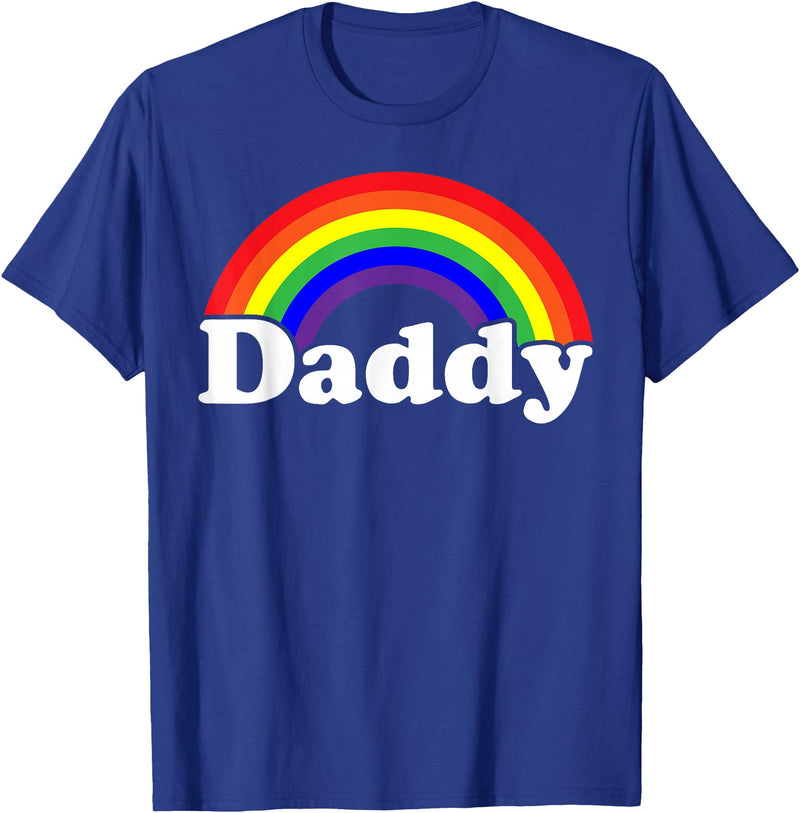 Gay Pride Parade Event Frestival Shirt Co Mens Damn Daddy Gay Pride Parade Daddy Masc Man LGBTQ Dad T-Shirt - Royal Blue