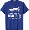 Funny BBQ Gift Tee Apparel A Cow A Pig And A Chicken Walk Into A Bar Funny BBQ Grilling T-Shirt - Royal Blue
