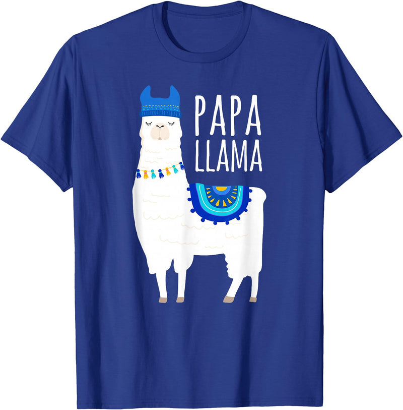 Mama Llama Lover Gifts by Memme Papa Llama T-Shirts for Men T-Shirt - Royal Blue