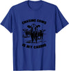 Farm Life Apparel & Gifts CHASING COWS IS MY CARDIO - Fun Farming T-Shirt - Royal Blue