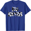 funny saying Gifts for Family Members and more Big Brother Cow Print Cow Pattern T-Shirt - Royal Blue