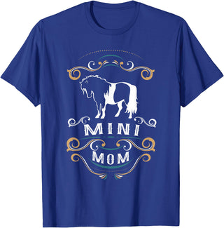 NIckerStickers Mini Mom | Trending Miniature Horse T-Shirt - Royal Blue
