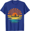 BOLD POD Sunset Canoe Bear T-Shirt - Royal Blue