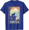 Giant Step Design Co. SWVA Southwest Virginia Black Bears Vintage Parks Poster T-Shirt - Royal Blue