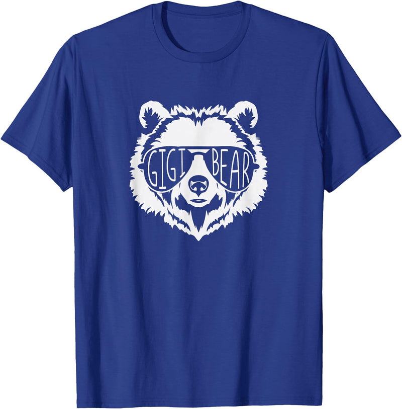 gigi Bear Family Apparel Gigi Bear Face with Sunglasses T-Shirt - Royal Blue